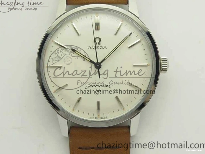 1222 Seamaster 30 1962 SS TW Best Edition White Dial On Leather Strap MIYOTA Timeless 8078